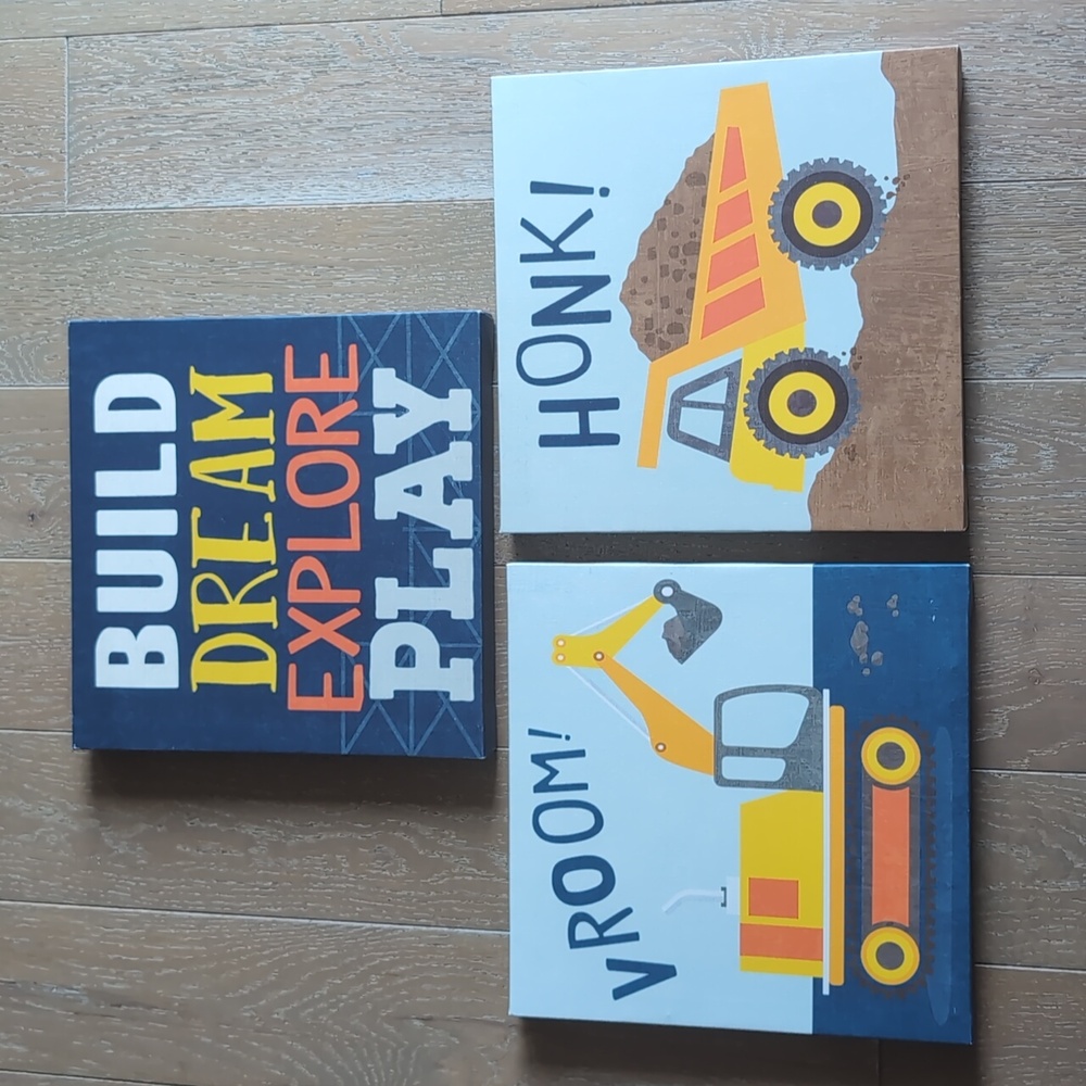 Boys Truck Wall Art Playroom Decor
